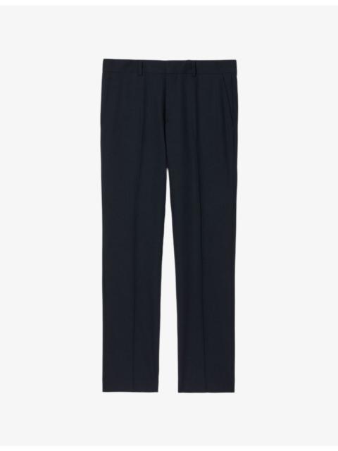 Wide-Leg Regular-Fit Wool Suit Trousers