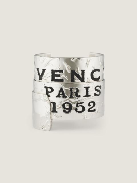 GIVENCHY TAPE CUFF IN METAL AND ENAMEL