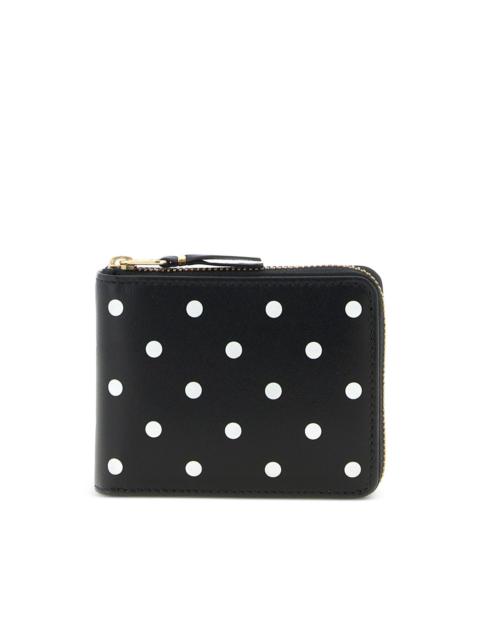 polka dot printed wallet