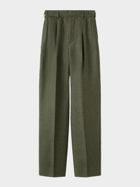 Hector Linen Twill Straight-Leg Trousers
