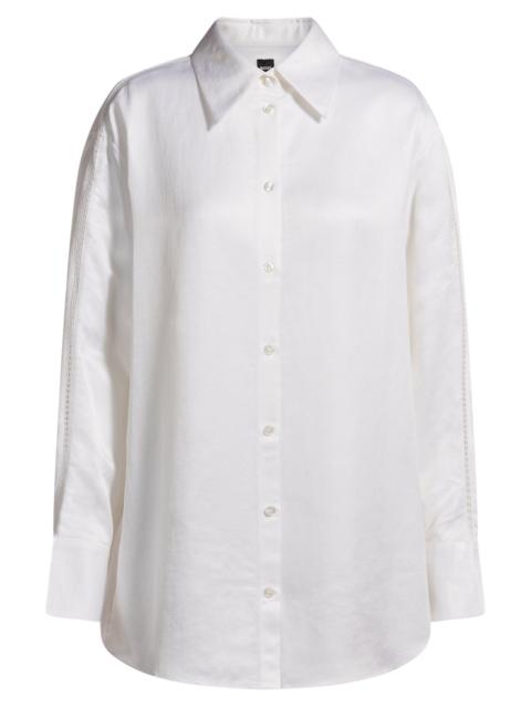 TAILORED BLOUSE WITH CROCHET-EFFECT TRIMS