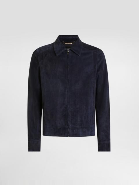 Leather zipped jacket