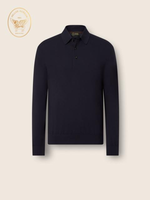 NAVY BLUE VELLUS AUREUM POLO SHIRT