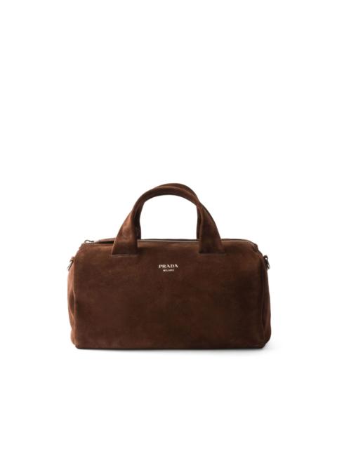 suede duffle bag