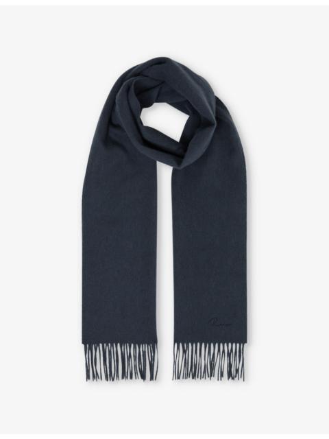Picton fringed-trim wool and cashmere-blend scarf
