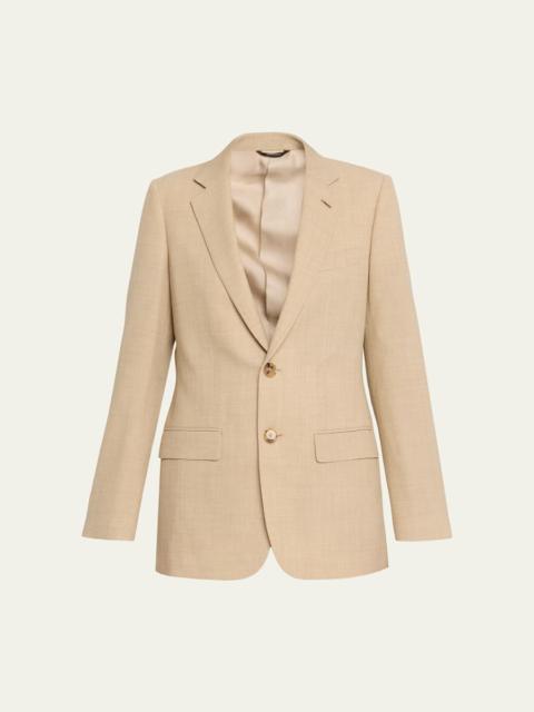 International Virgin Wool Single-Breasted Blazer