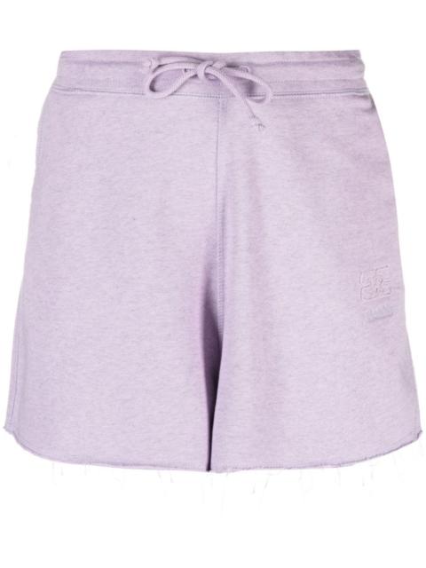 drawstring-waist organic-cotton shorts