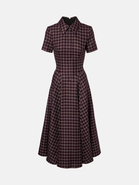 Jody houndstooth wool-blend midi dress