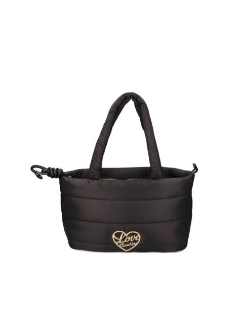 quilted heart-detail shoulder bag