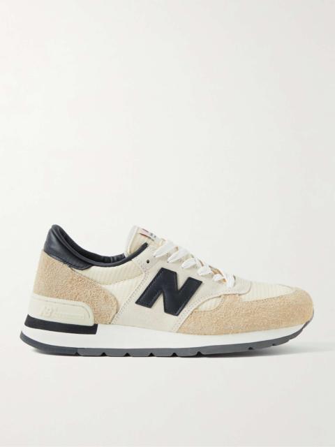 + Teddy Santis 990 Leather-Trimmed Suede, Nubuck and Mesh Sneakers