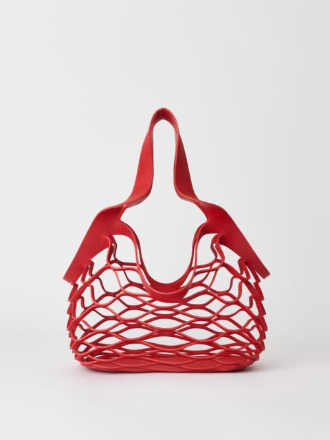 Piccola Cut Bag Shifting Red Gritty Bull Hide