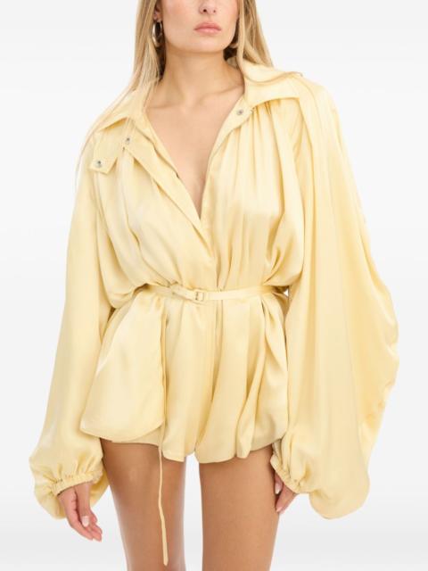 balloon-sleeve playsuit