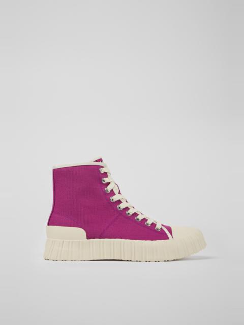 Purple recycled cotton sneakers