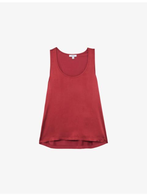 Ruby Sleeveless Stretch-Silk Top