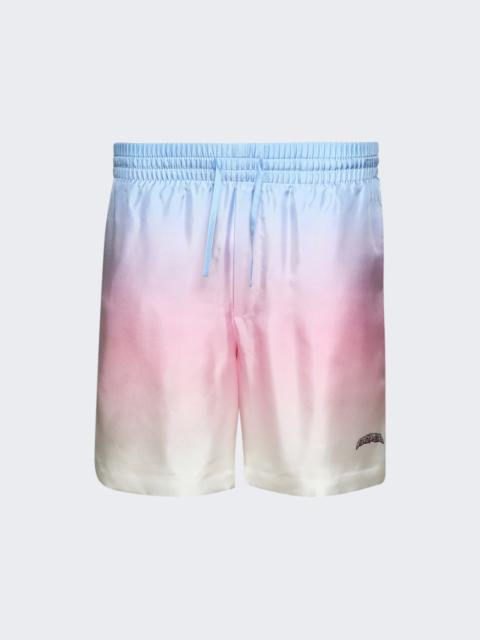 Volcano Gradient Silk Shorts Multicolor