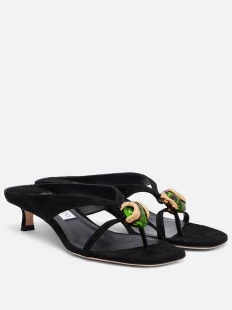 Emeri Stone embellished thong sandals