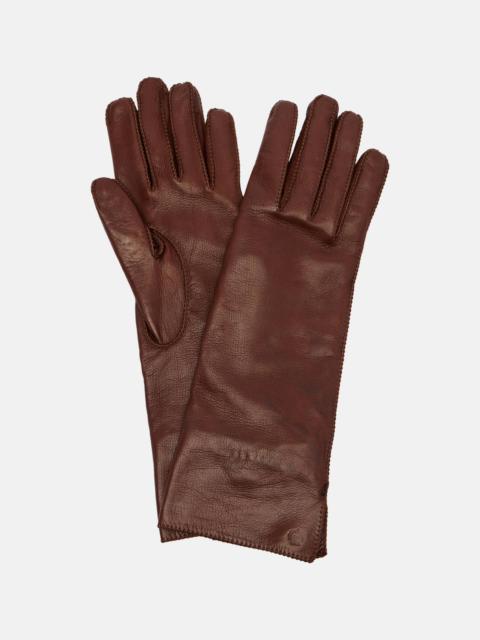 Cashmere and silk-lined leather gloves