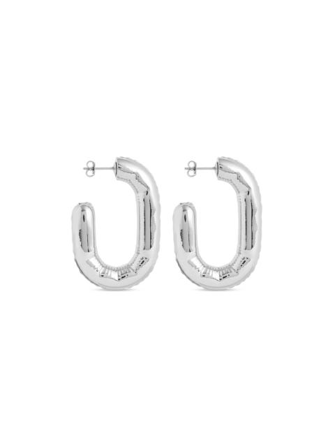 Silver-Tone Hoop Earrings silver