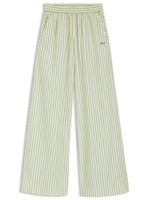 COTTON-POPLIN TROUSERS WITH VERTICAL STRIPE