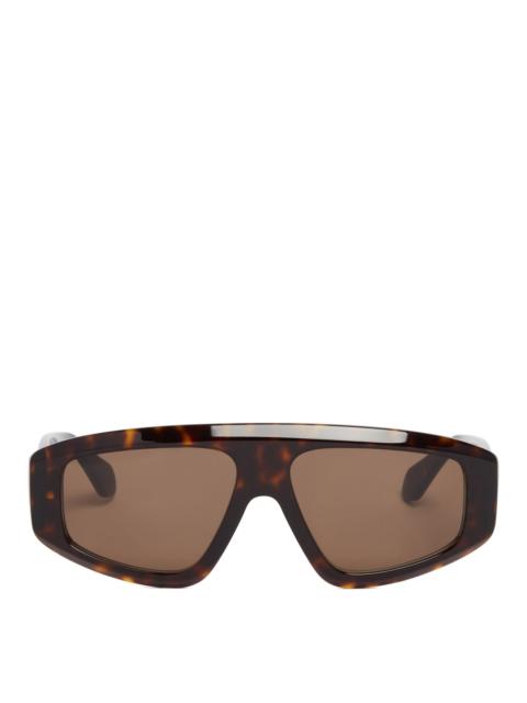 Brown Aviator Mask Sunglasses