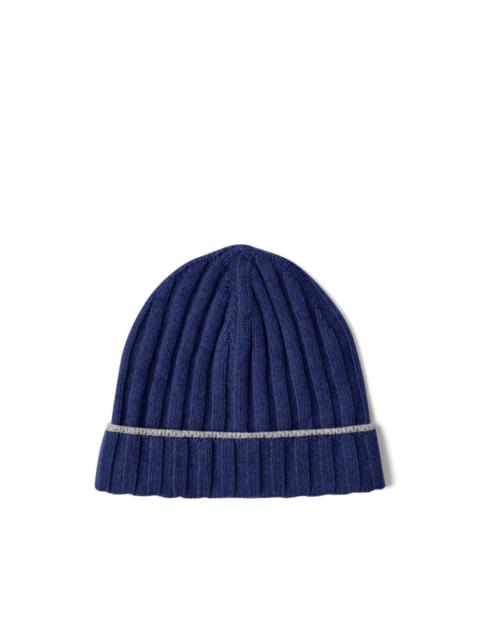 ribbed cashmere beanie