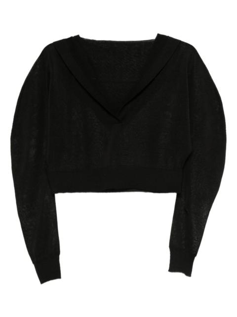 v-neck long-sleeve top