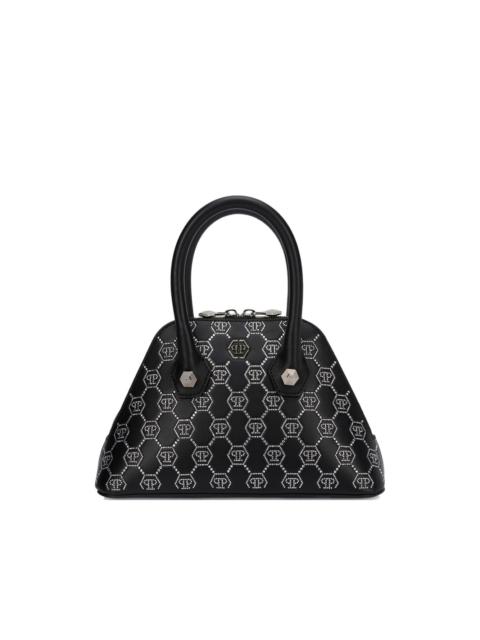 small Majestic monogram rhinestone handle bag
