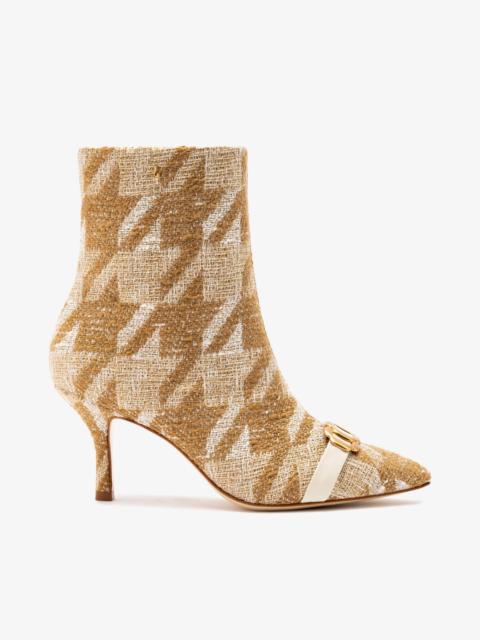 Mini Kate Boot In Latte Houndstooth Fabric