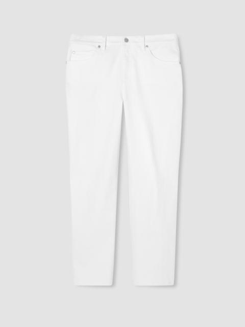 Garment-Dyed Organic Cotton Denim Cropped Jean