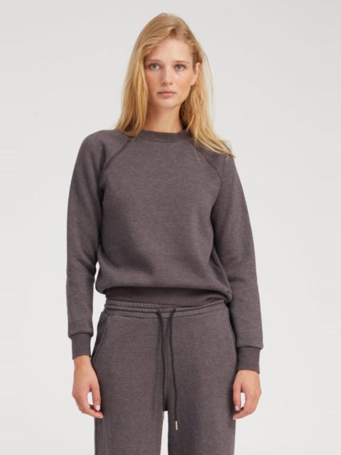 CHARCOAL SHRUNKEN RAGLAN SWEATSHIRT