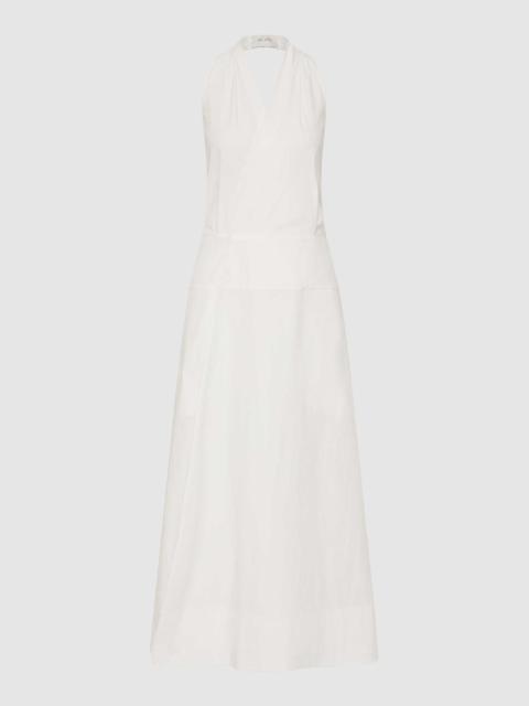 Halter Wrap Dress - White