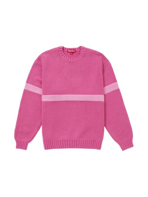 Supreme Tonal Applique Sweater Dark Pink
