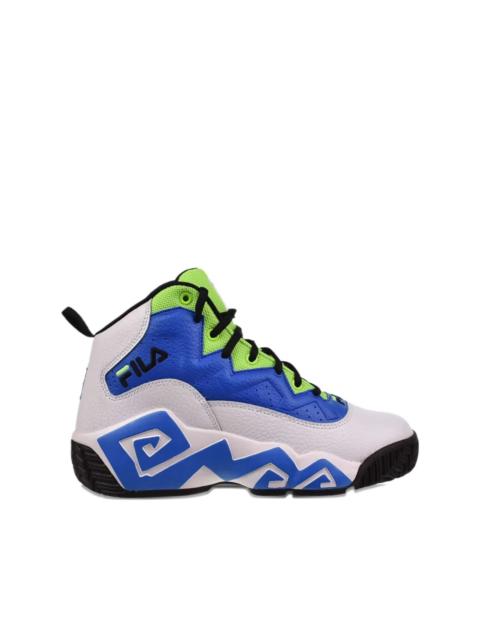 MB "White/Electric Blue/Green Gecko" sneakers