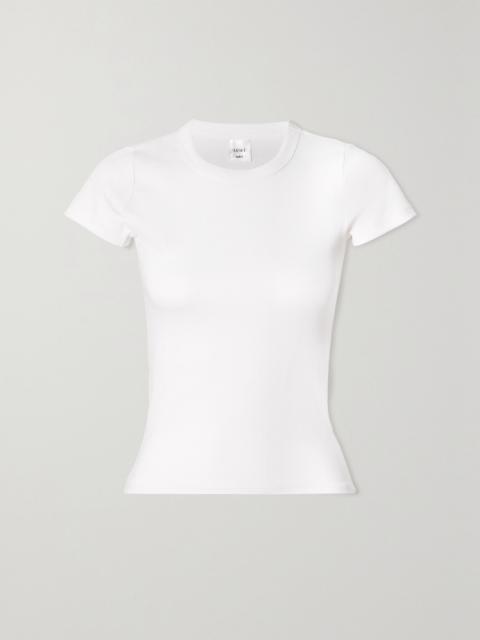 Kelly ribbed stretch-cotton jersey T-Shirt White