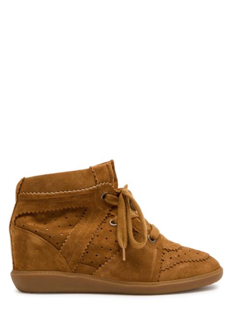 Isabel Marant étoile Bobby 50 Perforated Suede Wedge Sneakers