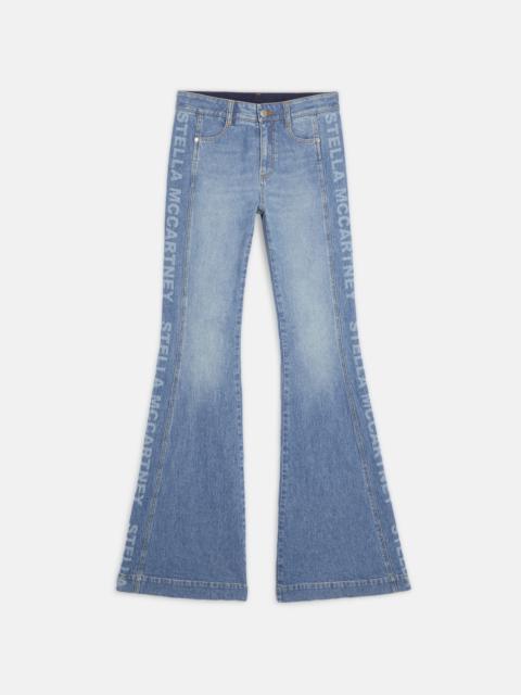 Logo Flared Denim Jeans