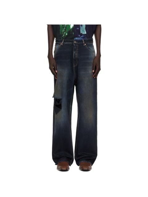 Black Distressed Baggy Jeans