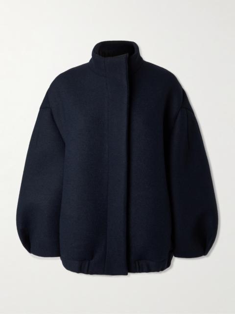 Oversized Felt Bomber Jacket