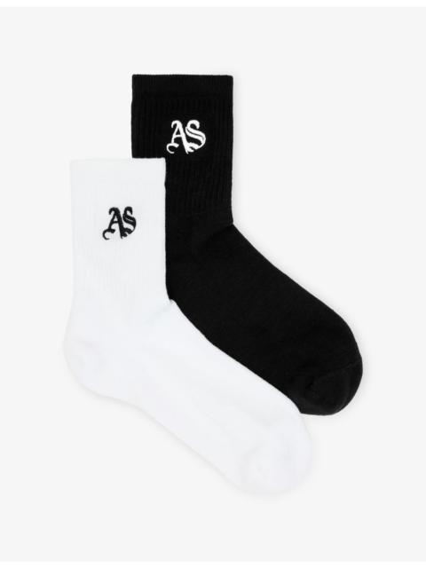 Joss Set of Two Cotton-Blend Socks