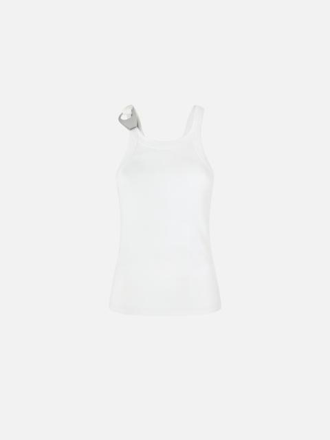 REIMAGINE BY PINKO X PATRICK MCDOWELL RIBBED VEST TOP WITH BUCKLE