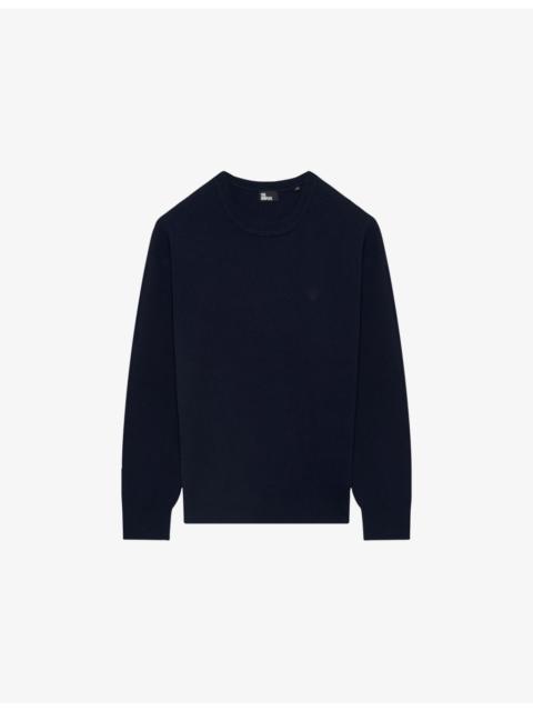 Brand-Embroidered Crewneck Wool-Blend Jumper