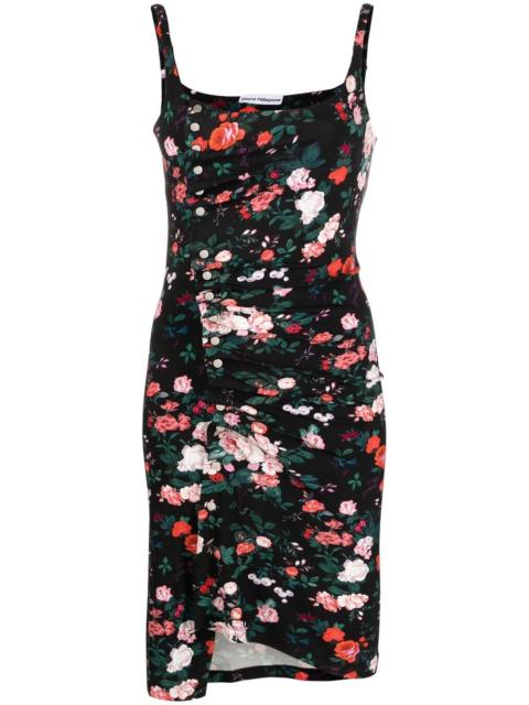 floral-print sleeveless mini dress