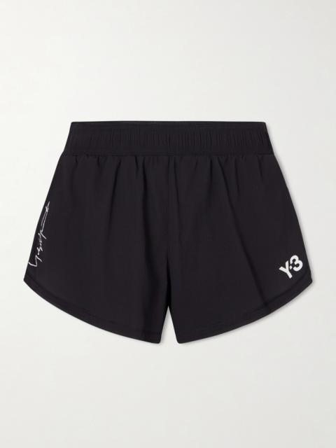+ Y-3 Printed Crinkled-shell Shorts