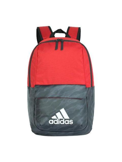 adidas Athletic Colorblock Zipper Schoolbag Backpack  Backpack Unisex Red / Black DM2913