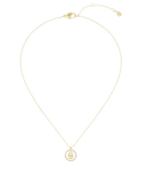 GOLD-TONE NECKLACE WITH DOUBLE B MONOGRAM PENDANT