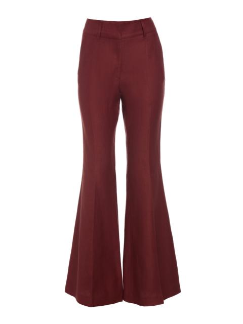 Rhein Flare Pant in Burnt Sienna Linen Twill