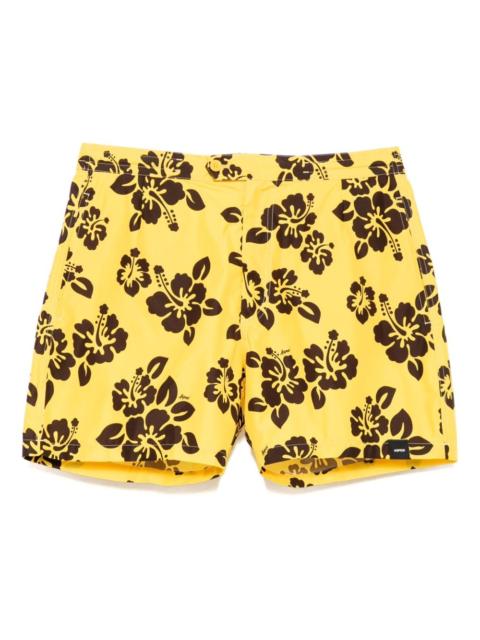 hibiscus-print swim shorts