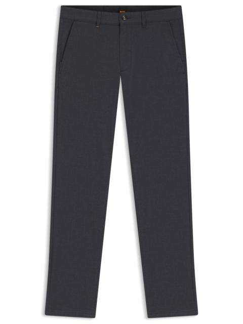 PATTERNED SLIM-FIT TROUSERS IN STRETCH FABRIC