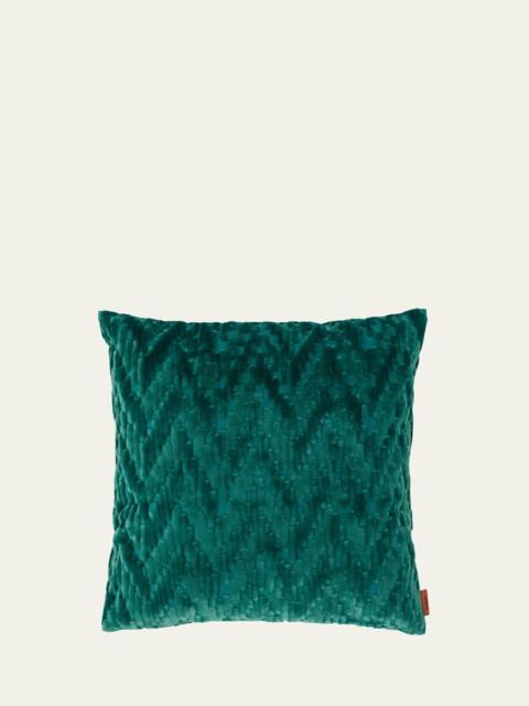 Fossile Embossed Chevron Cushion, 16" Square