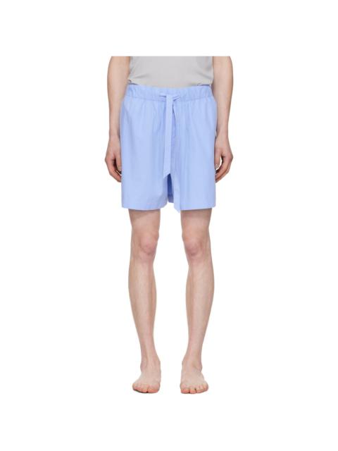Blue Poplin Pyjama Shorts